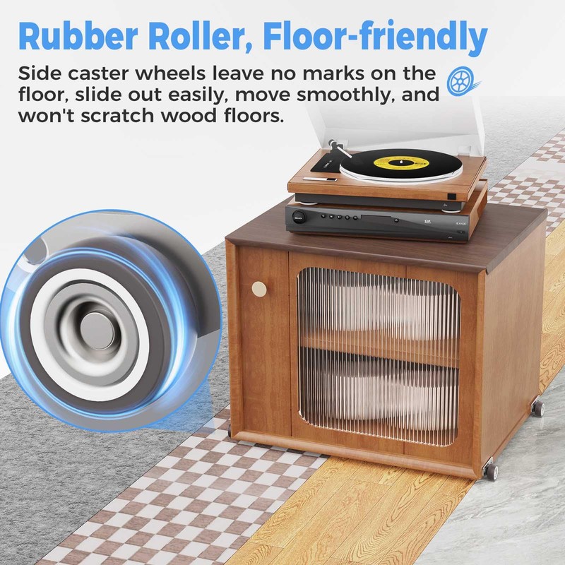 Mixizigoz Mini Side Mount Casters, Low Profile Caster Wheel- Rigid