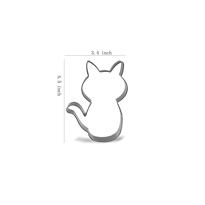 Keewah Cat Cookie Cutter - 4.5 x 3.4 inch -