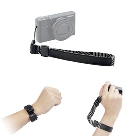 JJC Camera Wrist Strap with Quick Release, Hand Strap Lanyard for Sony DSC-RX100 VII VI RX100M7 RX10 III II HX99 WX500 WX350 for Ricoh GR IIIx III II Point and Shot Cameras, Silver Grey