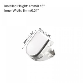 uxcell Shoelace End Clips 10x9mm Stainless Steel No Tie Shoe Lace Tips Head Glossy Type, Silver Tone 30 Pcs