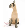 handmade Handcrafted porcelain figurine of the Siamese Cat Kitty Kitten