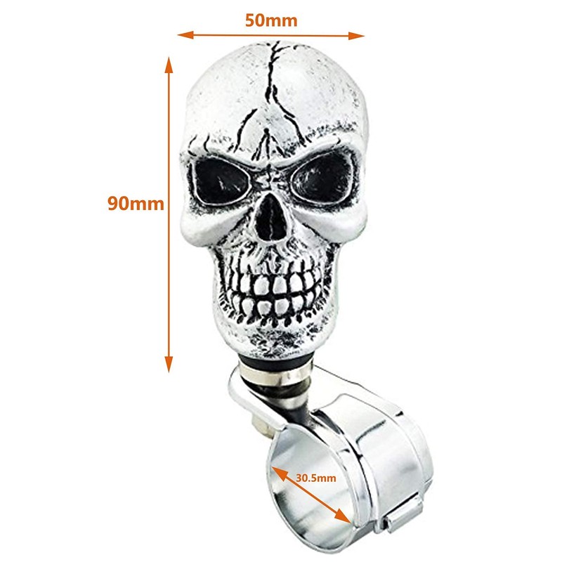 Lunsom Wheel Spinner Knob, Skull Shape Turning Driving Suicide Knob