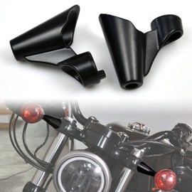 VEISUTOR Front Turn Signal Mounts Relocation Kit for Sportster XL1200X 2010-2015, Black Motorcycle Turn Signal Indicator Relocation for Harley Sportster XL1200X 2010-2015 Accessories (2PCS)