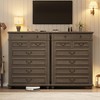Jocoevol Farmhouse Dresser for Bedroom 7 Drawer Dresser with Deep