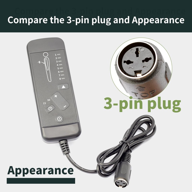 ALLCSM 3 Pin Replacement Vibration Massage Remote Handset Controller for