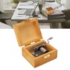 Hand Cranked Music Box Mini Portable Gemini Pattern Retro Style