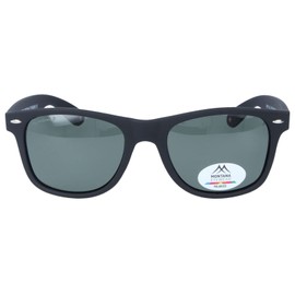 Unisex Montana Eyewear MP1A-XL Polarising Sunglasses Made of Matte Plastic in Black - Green