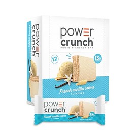 Power Crunch Barra energética de proteínas, crema de vainilla francesa, 12 unidades 1.4 oz (40 g)