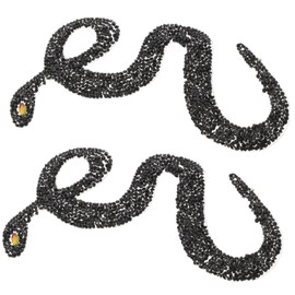 jojofuny 2Pcs Snakelike Decorative Patches for Clothing Stylish Repairing Back Patches for DIY Sewing and Home Decor for Jeans Bags and More