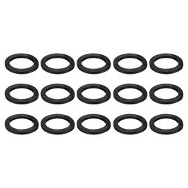 uxcell 15 Pcs Solid Nitrile Rubber Flat Washer DN65 3-1/8" OD x 2-1/2" ID x 1/4" Thickness Large Washers O Ring Sealing Gaskets, Industrial Flat Rubber Spacer, Black
