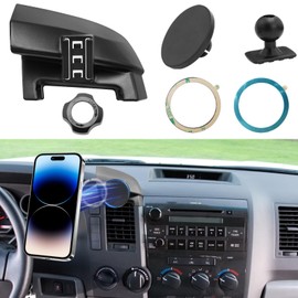 APESER Compatible with Toyota Tundra Phone Holder 2007-2013 for Air Vent,2nd Gen Tundra/Sequoia Phone Mount Magnetic Bracket Anti-Shake,360 Degree Rotation Tundra Dashboard Cell Phone Mount Stand