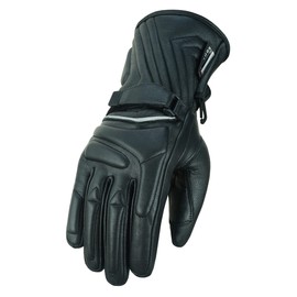 Goatskin Leather Motorcycle, Biker, Riding, Cruising, Motorbike Reinforced Palm Gloves (Medium)
