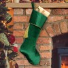 Dibor Christmas Stocking Green Velvet - Opulent Festive Xmas Gift