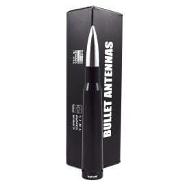 VMS RACING Anti-Theft Retractable Black 50 Caliber Silver Bullet Antenna For All Dodge RAM