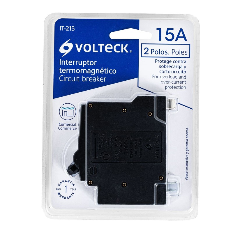 Volteck IT-215, Interruptor termomagnético, 2 polos