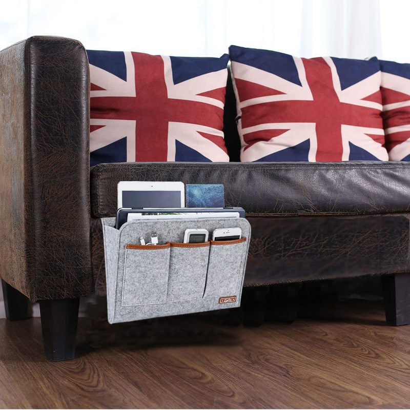 Zafit Bedside Caddy, 6 Pockets Large Size Bedside Storage Organizer