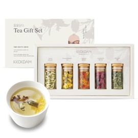 KKOKDAM Lovely Tea Gift Set – Premium Blooming Flower Tea Variety Pack (5 Count) – Made in Korea