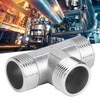 3/4 Stainless Steel Tee Fitting - 3-Way Pipe Connector -