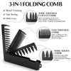 LPZMPZ 3-in-1 Men's Hair Comb, Beard Comb, Folding Comb with