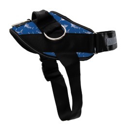 ShawnCo Essential Dog Harness, No-Pull Pet Vest with 3 Leash Clips, No Choke, Reflective, Adjustable and Padded, for Easy Walking and Training for Small, Medium and Large Dogs (White Sharks, S)