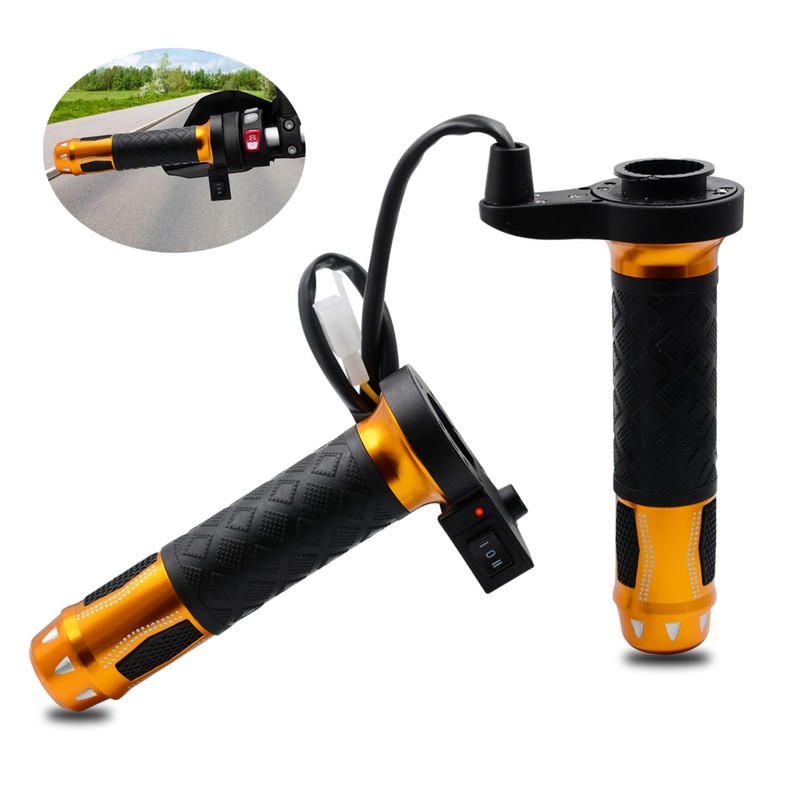 12V Electric Motorcycle Handlebar Heated Grips Temperature Adjustable Electric Heated