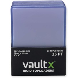 Vault X Toploaders 35pt (Pack de 25), Fundas Rígidas Transparentes Sin Costuras de 3" x 4" para Cartas Coleccionables TCG
