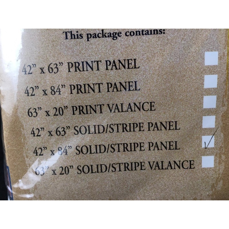 Arley (1)Vintage Rod Pocket Panel 42”x84” Solid/Stripe Panel Foam Back