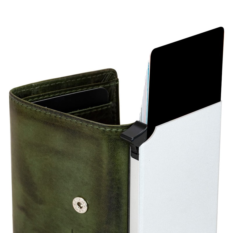 Fa.Volmer ® Pop-up card case made of genuine leather with/without