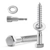 BNUOK 3 Sets 1/2" x 3-1/2" Hex Head Lag Screws