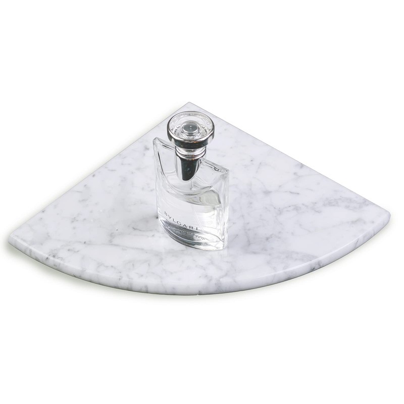 9'' Natural Marble Corner Shower Shelf for Bathroom, Marble Corner