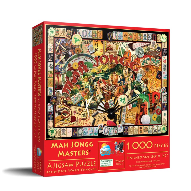 SunsOut Mah Jongg Masters Jigsaw Puzzle for Adults, 1000 Piece