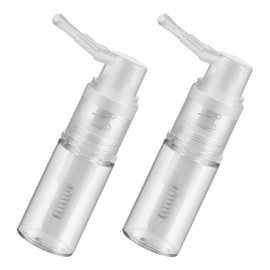 OSALADI 2-Pack Portable Powder Spray Bottles with Long Nozzle Refillable Plastic Hair Fiber and Cosmetic Powder Dispensers for Travel Salon and Home Use Precise Dry Shampoo Application