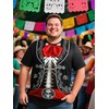 Funny World Day of The Dead Costume for Men Skeleton