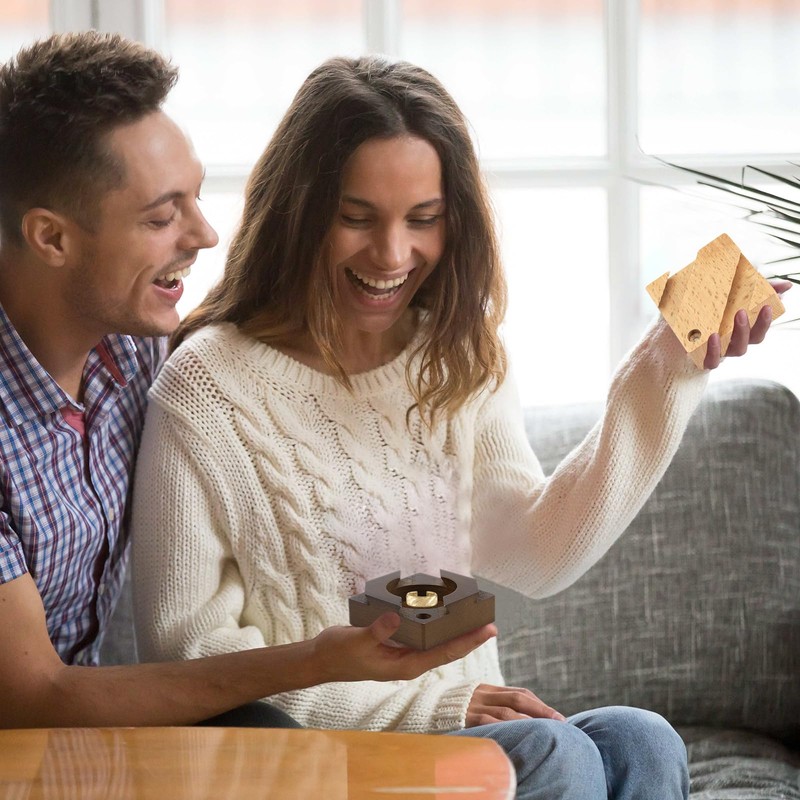 Wooden Magic Secret Puzzle Box Present Brain Teaser Lock Box