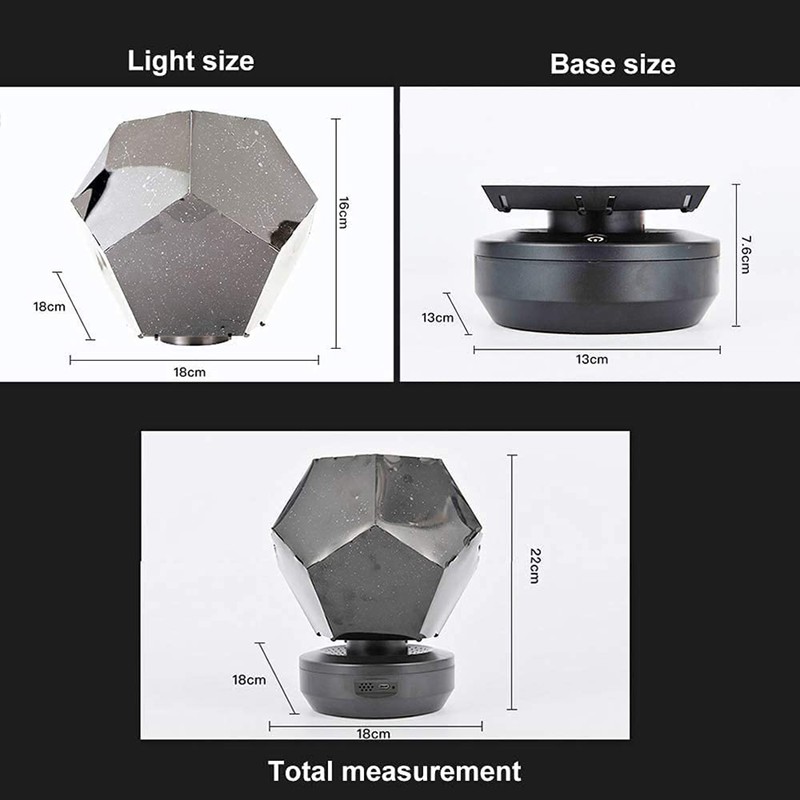 Star Sky Projection Lamp USB Projector Night Light 3D Bedside
