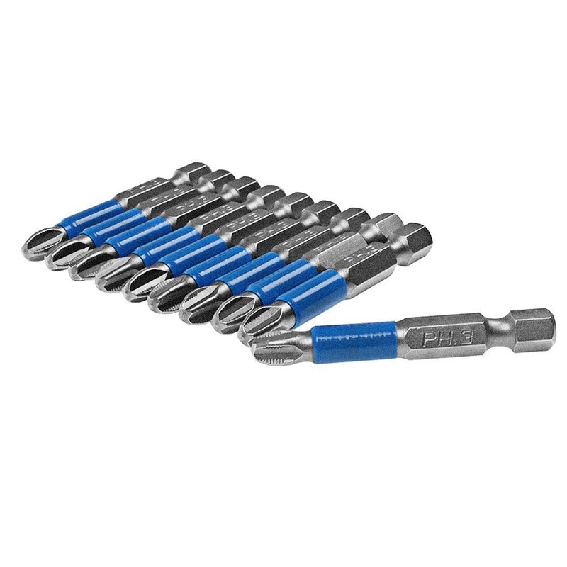 AUTOTOOLHOME 10pcs Hex Magnetic Anti Slip Impact Screwdriver Bit Set