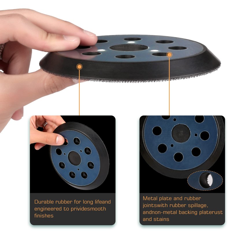 EAGLEGGO 4 Pack 5 inch 8 Hole Sander Hook and