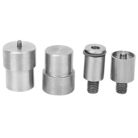 4Pcs Stainless Steel Button Die Hand, Snap Fastener Heavy Duty Press Button Die Mold Set for 651, 633, 831 Buttons, Hand Tools & Accessories
