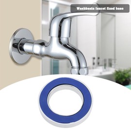 VGOL 6Pcs Basin Faucet Base Ring Chromed Plastic Mounting Ring Tap Base Cover with Seal Inner Diameter 32mm Outer Diameter 52mm