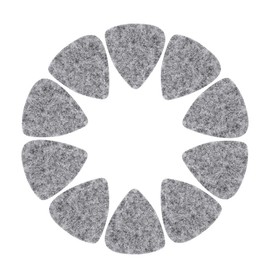 Pack of 10 Wool Felt Picks 3 mm for Guitar Ukulele (Grey)