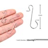 240Pcs Christmas Ornament Hooks Silver Metal Wire Hooks S-Shaped Hangers