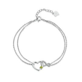 FH.bird Moonstone Bracelet, Women's, June Birthstone, Infinity Love, 925 Silver, Hypoallergenic, Bracelet, Simple Accessory, Gift for Wife, Girlfriend, Women's Jewelry, 20s, 30s, 40s