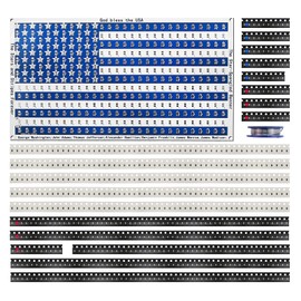Yidab SMD Soldering Practice Kit,Solder Skill Training Learning Project SMT Components DIY American Flag 19X10cm (02DGQ01)