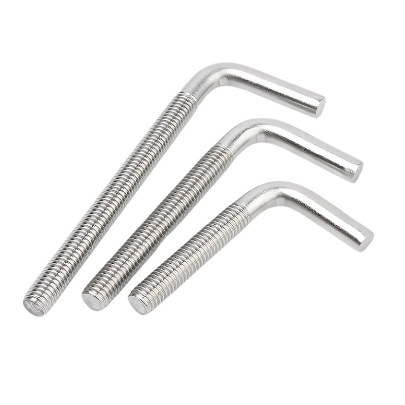 20 Pack M6x40mm L Shaped Foundation Bolt with Washers and
