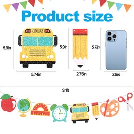 Back to School Banner DIY Kit - Cardstock Welcome Sign Classroom Decorations