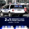 PKINGLAKE 2 in 1 LED Emergency Dash Strobe Light Bar