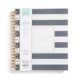 Blue Sky Day Designer 2025-2026 Daily and Monthly Academic Year Planner Calendar, July 2025 - June 2026, 8" x 10", Flexible Cover, Laminated Tabs, Storage Pocket, Includes Stickers, Black Stripe