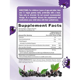 Nature's Truth Kids Elderberry Gummies | 50 Count | with Zinc and Vitamin C | Vegan, Non-GMO & Gluten Free Supplement