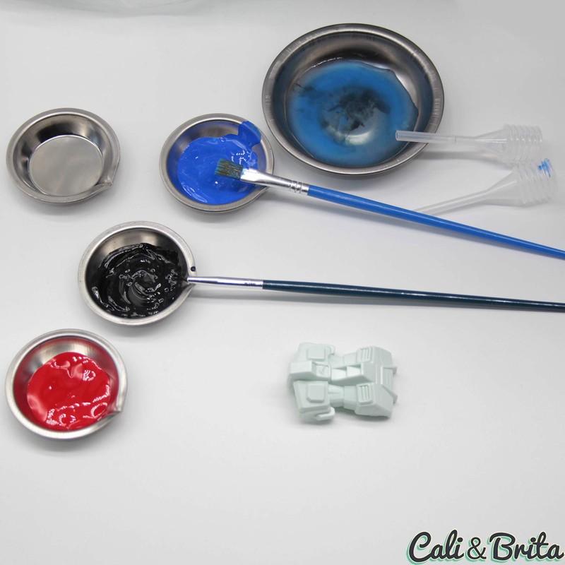Cali&Brita [Stainless Steel Paint Plate Set of 10] Paint Dishes,