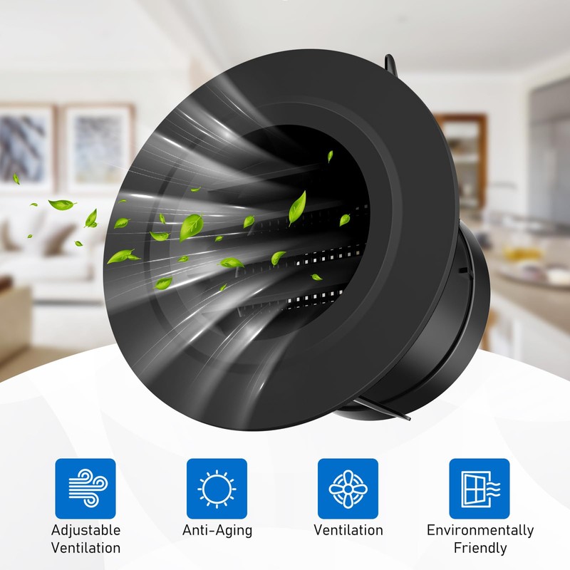 Hon&Guan 3 in Soffit Exhaust Vent, 3‘’ Round Air Vent
